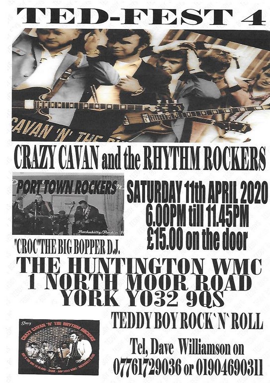 CRAZY CAVAN TED FEST YORK 2020 FLYER